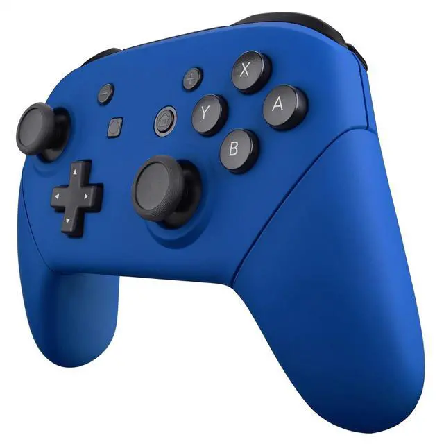 Alt view image 7 of 7 - Blue Faceplate Backplate Handles for Nintendo Switch Pro Controller, Soft Touch DIY Replacement Grip Housing Shell Cover for Nintendo Switch Pro - Controller NOT Included @