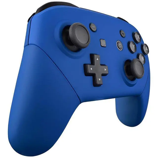 Alt view image 6 of 7 - Blue Faceplate Backplate Handles for Nintendo Switch Pro Controller, Soft Touch DIY Replacement Grip Housing Shell Cover for Nintendo Switch Pro - Controller NOT Included @