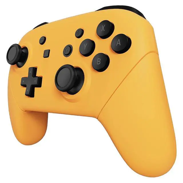 Alt view image 5 of 7 - Caution Yellow Faceplate Backplate Handles for Nintendo Switch Pro Controller, Soft Touch DIY Replacement Grip Housing Shell Cover for Nintendo Switch Pro - Controller NOT Included @