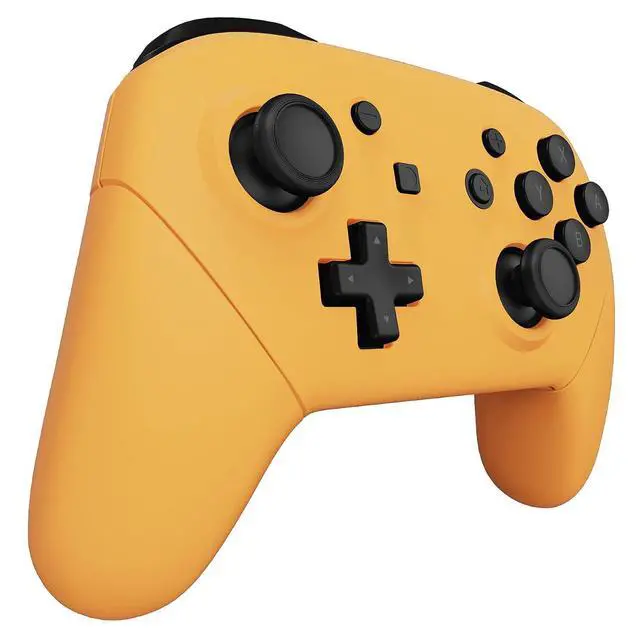 Alt view image 6 of 7 - Caution Yellow Faceplate Backplate Handles for Nintendo Switch Pro Controller, Soft Touch DIY Replacement Grip Housing Shell Cover for Nintendo Switch Pro - Controller NOT Included @