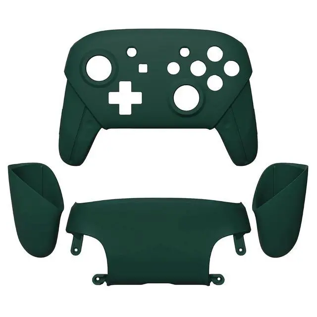 Alt view image 2 of 7 - Forest Green Faceplate Backplate Handles for Nintendo Switch Pro Controller, Soft Touch DIY Replacement Grip Housing Shell Cover for Nintendo Switch Pro - Controller NOT Included @