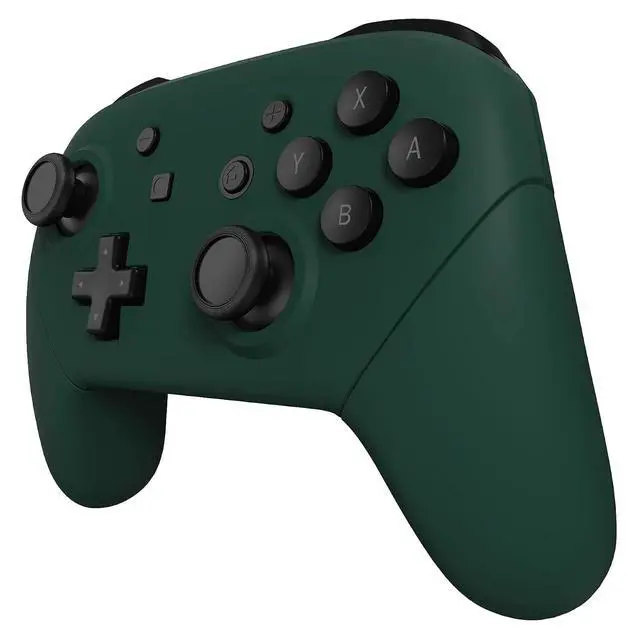Alt view image 5 of 7 - Forest Green Faceplate Backplate Handles for Nintendo Switch Pro Controller, Soft Touch DIY Replacement Grip Housing Shell Cover for Nintendo Switch Pro - Controller NOT Included @