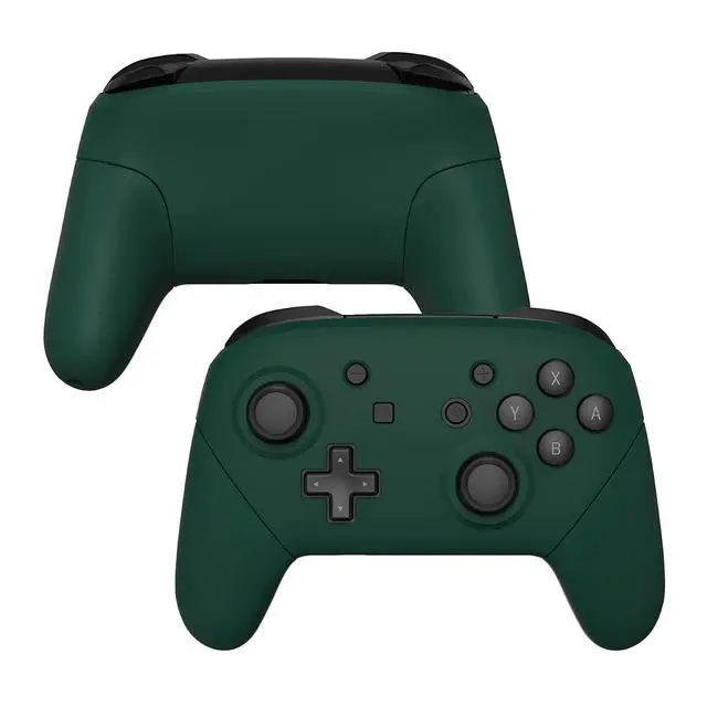 Alt view image 7 of 7 - Forest Green Faceplate Backplate Handles for Nintendo Switch Pro Controller, Soft Touch DIY Replacement Grip Housing Shell Cover for Nintendo Switch Pro - Controller NOT Included @