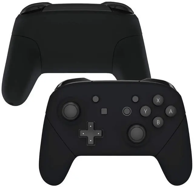 Alt view image 7 of 7 - Black Faceplate Backplate Handles for Nintendo Switch Pro Controller, Soft Touch DIY Replacement Grip Housing Shell Cover for Nintendo Switch Pro - Controller NOT Included @