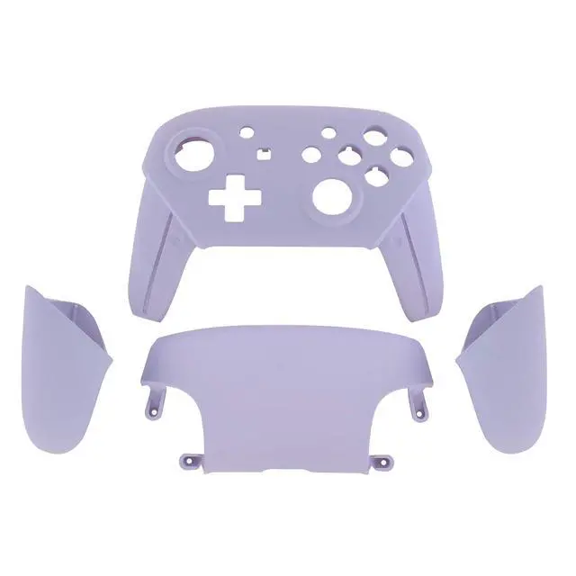 Alt view image 2 of 7 - Light Violet Faceplate Backplate Handles for Nintendo Switch Pro Controller, DIY Replacement Hand Grip Housing Shell Cover for Nintendo Switch Pro - Controller NOT Included @