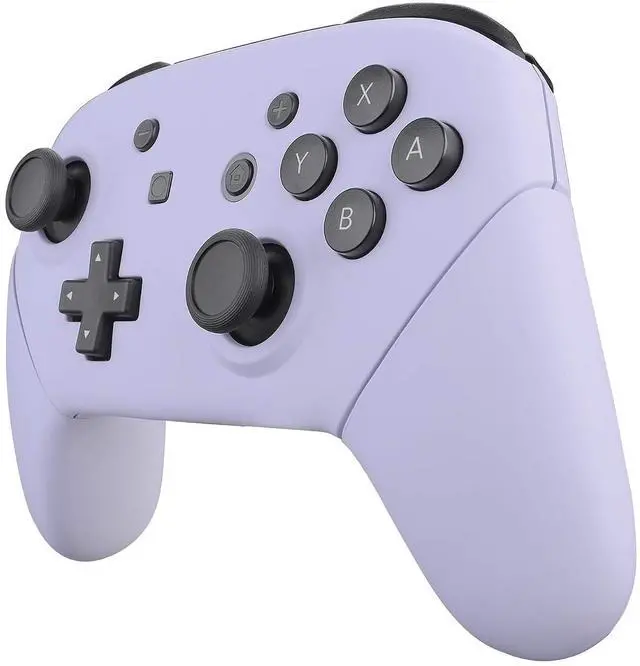 Alt view image 7 of 7 - Light Violet Faceplate Backplate Handles for Nintendo Switch Pro Controller, DIY Replacement Hand Grip Housing Shell Cover for Nintendo Switch Pro - Controller NOT Included @