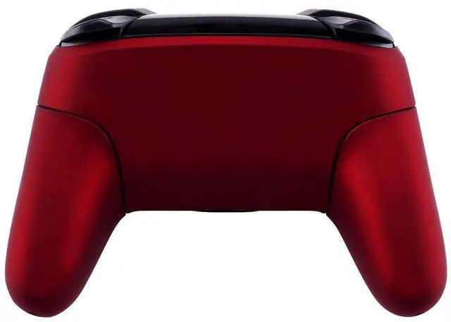 Alt view image 6 of 7 - Red Faceplate Backplate Handles for Nintendo Switch Pro Controller, Soft Touch DIY Replacement Grip Housing Shell Cover for Nintendo Switch Pro - Controller NOT Included @