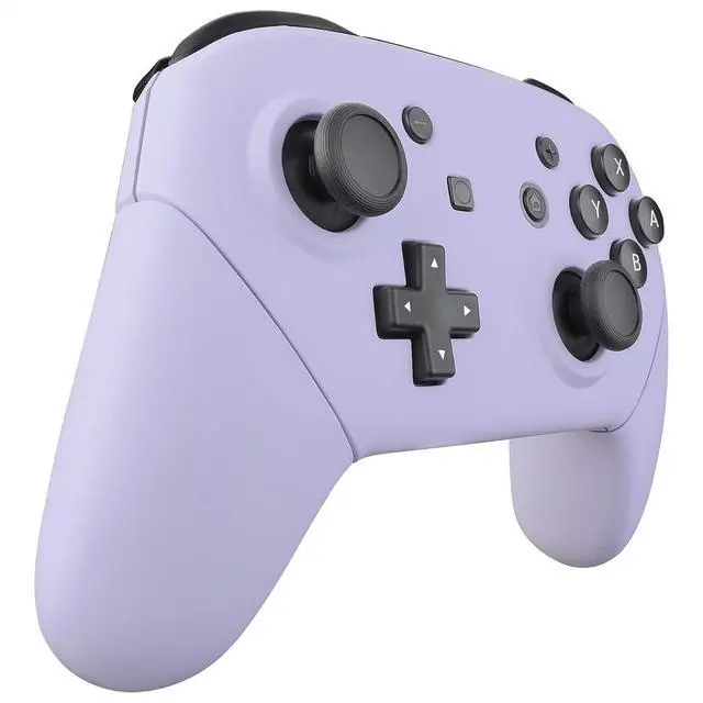 Alt view image 6 of 7 - Light Violet Faceplate Backplate Handles for Nintendo Switch Pro Controller, DIY Replacement Hand Grip Housing Shell Cover for Nintendo Switch Pro - Controller NOT Included @