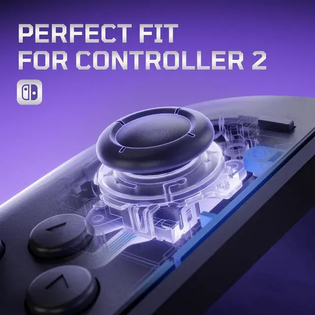 Alt view image 6 of 7 - Replacement 3D Joystick for Nintendo Switch 2 JoyCon, Controller Left Right Analog Stick Thumbsticks with Repair Tools for JoyCon 2, Multi-Colors Options - Clear @