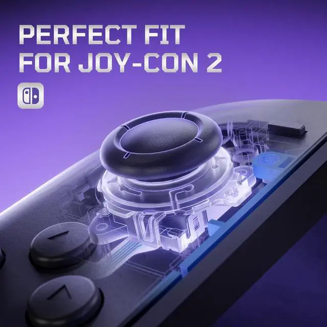 Alt view image 7 of 7 - Replacement 3D Joystick for Nintendo Switch 2 JoyCon, Controller Left Right Analog Stick Thumbsticks with Repair Tools for JoyCon 2, Multi-Colors Options - Clear @