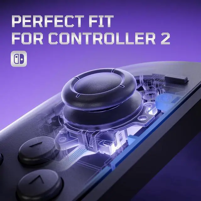 Alt view image 6 of 7 - Replacement 3D Joystick for Nintendo Switch 2 JoyCon, Controller Left Right Analog Stick Thumbsticks with Repair Tools for JoyCon 2, Multi-Colors Options - Black @