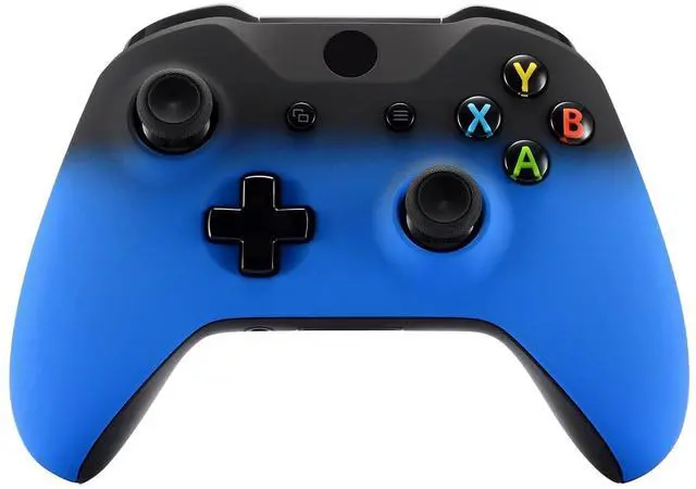 Main image of Shadow Blue Faceplate Cover, Soft Touch Front Housing Shell Case, Comfortable Soft Grip Replacement Kit for Xbox One S & Xbox One X Controller - Controller NOT Included @