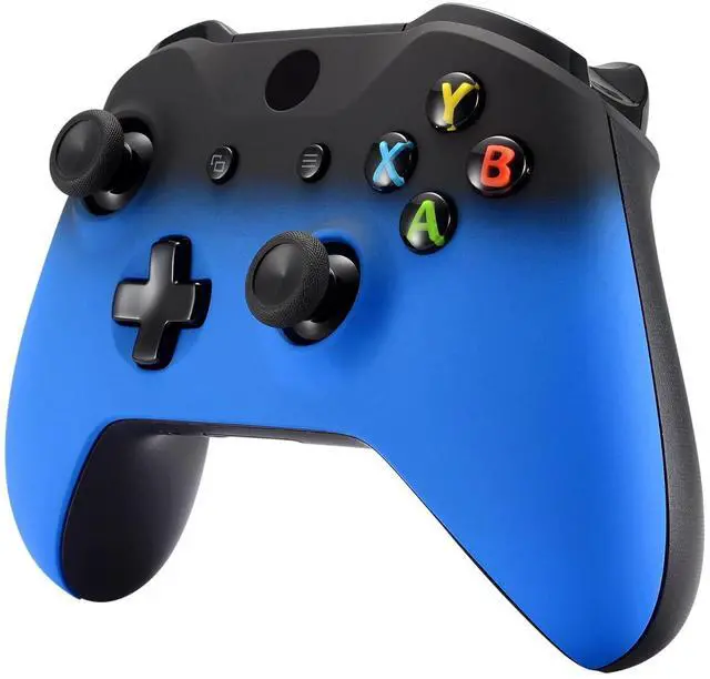 Alt view image 5 of 7 - Shadow Blue Faceplate Cover, Soft Touch Front Housing Shell Case, Comfortable Soft Grip Replacement Kit for Xbox One S & Xbox One X Controller - Controller NOT Included @