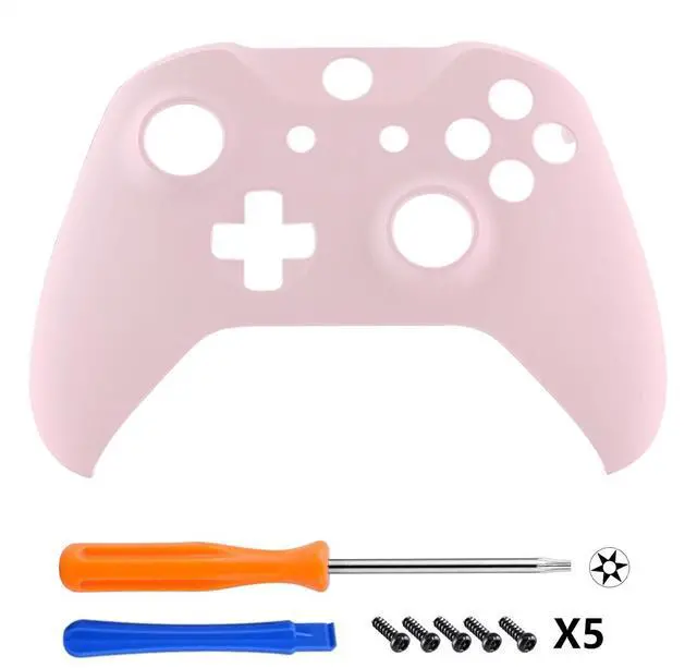 Alt view image 3 of 7 - Replacement Front Housing Shell for Xbox One S/X Controller, Cherry Blossoms Pink Custom Kit Faceplate Cover Case for Xbox Wireless Controller (Model 1708) - Controller NOT Included @