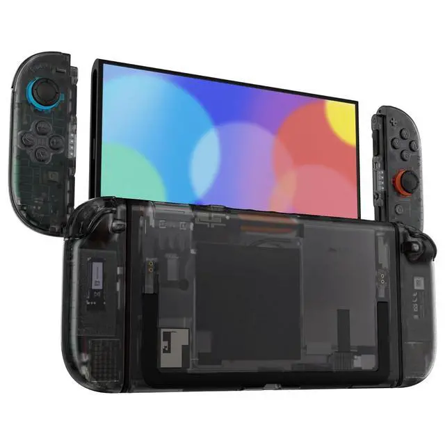 Alt view image 5 of 7 - DIY Replacement Shell Buttons for Nintendo Switch 2, Full Set Rear Back Plate Controller Housing with Buttons for Switch 2 Handheld Console & Joycon 2 - Deluxe Version - Clear Slate Black @