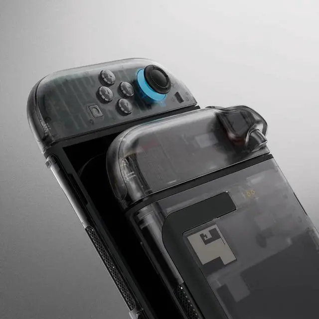 Alt view image 7 of 7 - DIY Replacement Shell Buttons for Nintendo Switch 2, Full Set Rear Back Plate Controller Housing with Buttons for Switch 2 Handheld Console & Joycon 2 - Deluxe Version - Clear Slate Black @
