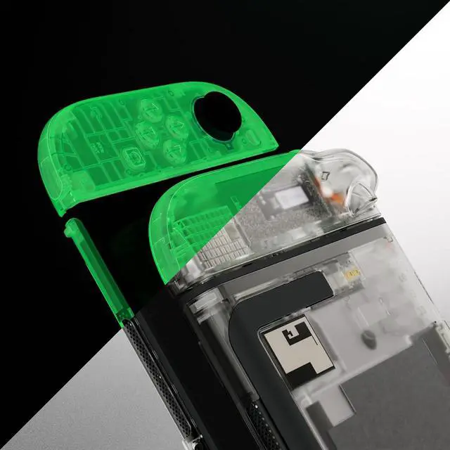 Alt view image 7 of 7 - DIY Replacement Shell Buttons for Nintendo Switch 2, Full Set Rear Back Plate Controller Housing with Buttons for Switch 2 Handheld Console & Joycon 2 - Deluxe Version-Glow in Dark-Green @