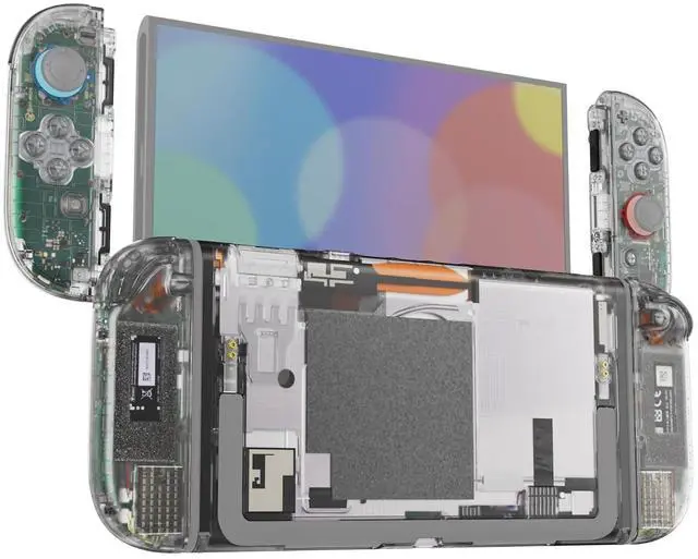 Main image of DIY Replacement Shell Buttons for Nintendo Switch 2, Custom Full Set Rear Back Plate Controller Housing with Buttons for Switch 2 Handheld Console & Joycon 2 - Deluxe Version - Clear @
