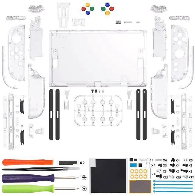 Alt view image 2 of 7 - DIY Replacement Shell Buttons for Nintendo Switch 2, Custom Full Set Rear Back Plate Controller Housing with Buttons for Switch 2 Handheld Console & Joycon 2 - Deluxe Version - Clear @