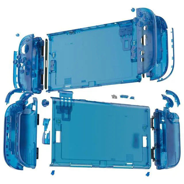 Alt view image 4 of 7 - DIY Replacement Shell Buttons for Nintendo Switch 2, Custom Full Set Rear Back Plate Controller Housing with Buttons for Switch 2 Handheld Console & Joycon 2 - Deluxe Version - Clear Blue @