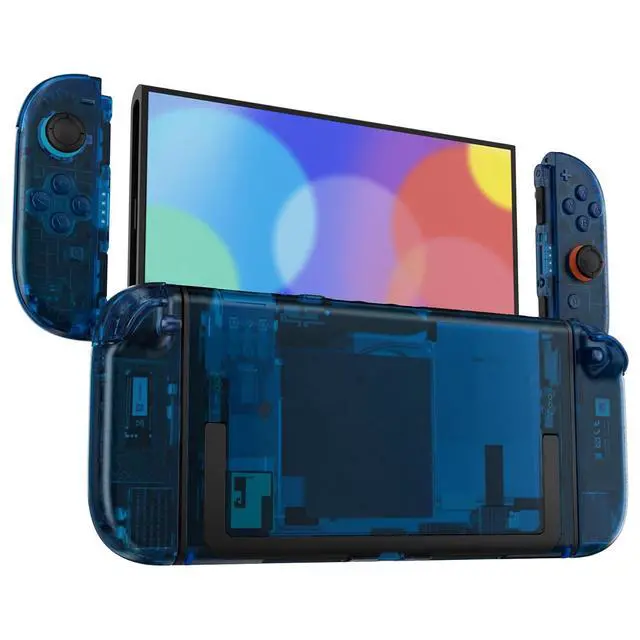Alt view image 5 of 7 - DIY Replacement Shell Buttons for Nintendo Switch 2, Custom Full Set Rear Back Plate Controller Housing with Buttons for Switch 2 Handheld Console & Joycon 2 - Deluxe Version - Clear Blue @