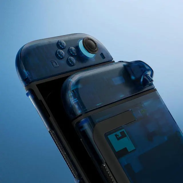Alt view image 7 of 7 - DIY Replacement Shell Buttons for Nintendo Switch 2, Custom Full Set Rear Back Plate Controller Housing with Buttons for Switch 2 Handheld Console & Joycon 2 - Deluxe Version - Clear Blue @
