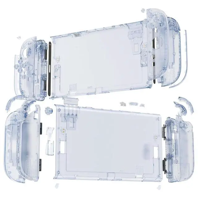 Alt view image 4 of 7 - DIY Replacement Shell Buttons for Nintendo Switch 2, Full Set Rear Back Plate Controller Housing with Buttons for Switch 2 Handheld Console & Joycon 2 - Deluxe Version - Clear Glacier Blue @