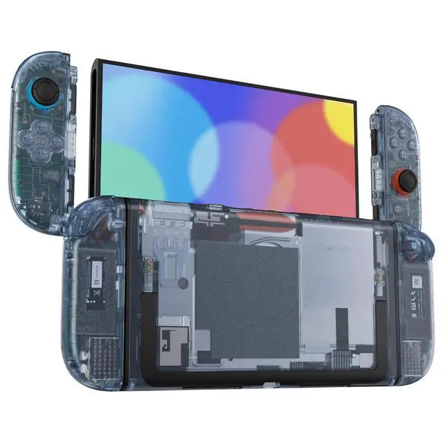 Alt view image 5 of 7 - DIY Replacement Shell Buttons for Nintendo Switch 2, Full Set Rear Back Plate Controller Housing with Buttons for Switch 2 Handheld Console & Joycon 2 - Deluxe Version - Clear Glacier Blue @