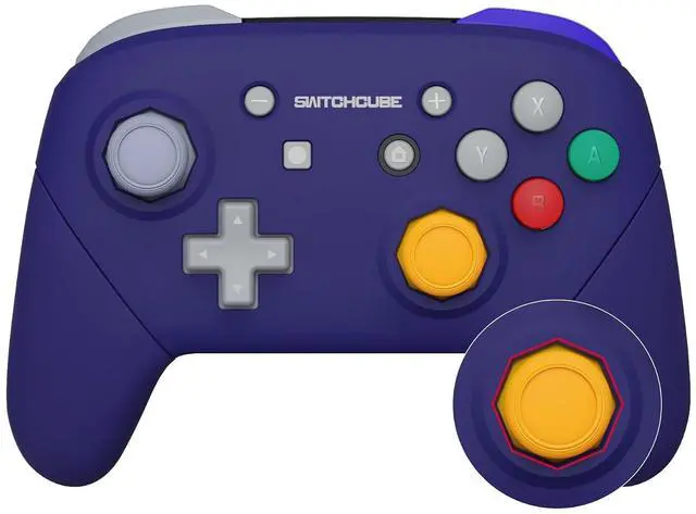 Main image of Classic SwitchCube Style Faceplate Backplate Handles Cover, Octagonal Gated Sticks Design DIY Replacement Grip Housing Shell for Nintendo Switch Pro Controller - Controller NOT Included @