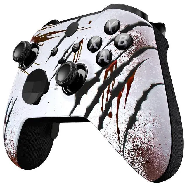Alt view image 5 of 7 - Wild Attack Replacement Faceplate Cover for Xbox One Elite Controller Series 2 (Model 1797), Soft Touch Front Housing Shell Case & Accent Rings for Xbox Elite Series 2 Core Controller @