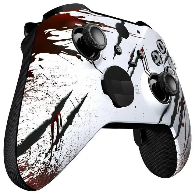 Alt view image 6 of 7 - Wild Attack Replacement Faceplate Cover for Xbox One Elite Controller Series 2 (Model 1797), Soft Touch Front Housing Shell Case & Accent Rings for Xbox Elite Series 2 Core Controller @