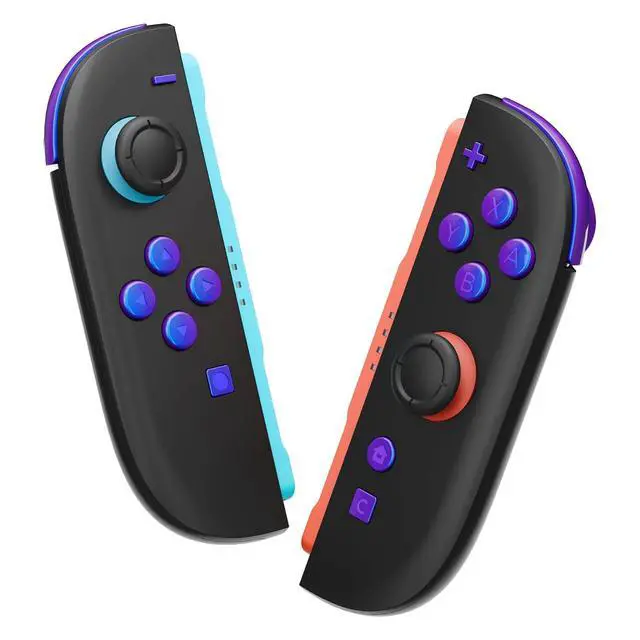 Alt view image 7 of 7 - DIY Replacement Full Set Buttons for Joycon 2, Custom ABXY Direction Keys Dpad + - C Home Capture Release L R ZR ZL Trigger Buttons for Nintendo Switch 2 Controller - Chameleon Purple Blue @