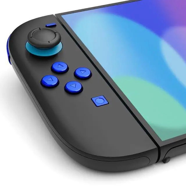 Alt view image 6 of 7 - DIY Replacement Full Set Buttons for Joycon 2, Custom ABXY Direction Keys Dpad + - C Home Capture Release L R ZR ZL Trigger Buttons for Nintendo Switch 2 Controller - Chrome Blue @