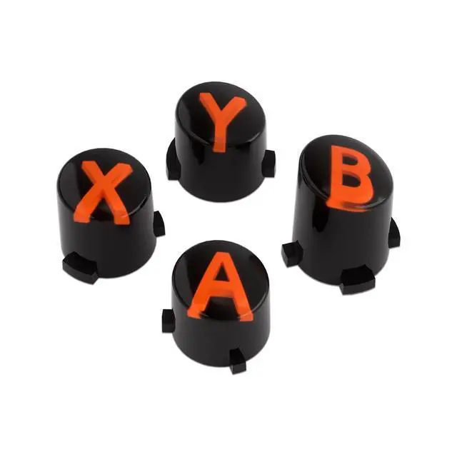 Alt view image 4 of 7 - ABXY Buttons for Xbox Series X & S Controller, Three-Tone Black & Clear with Orange Classic Symbols Action Keys Replacement Buttons for Xbox One S/X, Elite Series 2 & 1 Wireless Controller @