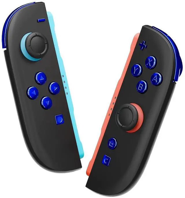 Alt view image 7 of 7 - DIY Replacement Full Set Buttons for Joycon 2, Custom ABXY Direction Keys Dpad + - C Home Capture Release L R ZR ZL Trigger Buttons for Nintendo Switch 2 Controller - Chrome Blue @