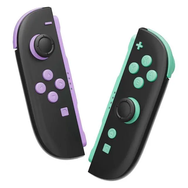 Alt view image 7 of 7 - DIY Replacement Full Set Buttons for Joycon 2, Custom ABXY Direction Keys Dpad + - C Home Capture Release L R ZR ZL Trigger Buttons for Nintendo Switch 2 Controller - Purple & Green @