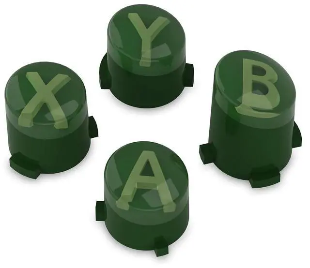 Alt view image 4 of 7 - ABXY Buttons for Xbox Core Wireless Controller, Three-Tone Deep Pine Green & Clear & Bamboo Green Classic Symbols Action Buttons Replacement Prats for Xbox One S/X, Elite Series 2 Core & 1 @