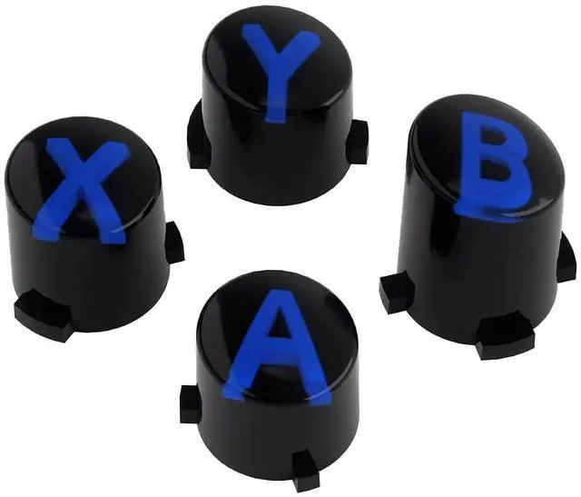 Alt view image 4 of 7 - ABXY Buttons for Xbox Series X & S Controller, Three-Tone Black & Clear with Blue Classic Symbols Action Keys Replacement Buttons for Xbox One S/X, Elite Series 2 & 1 Wireless Controller @
