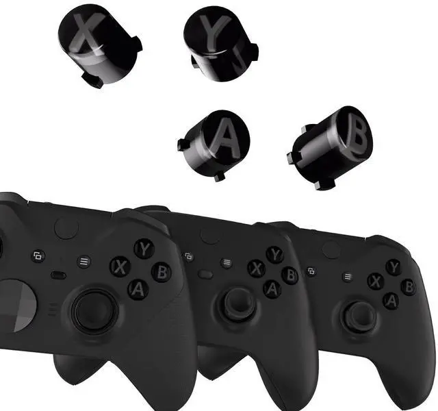Alt view image 3 of 7 - ABXY Buttons for Xbox Series X & S Controller, Three-Tone Black & Clear with Classic Gray Classic Symbols Replacement Action Button for Xbox One S/X, Elite Series 2 & 1 Wireless Controller @