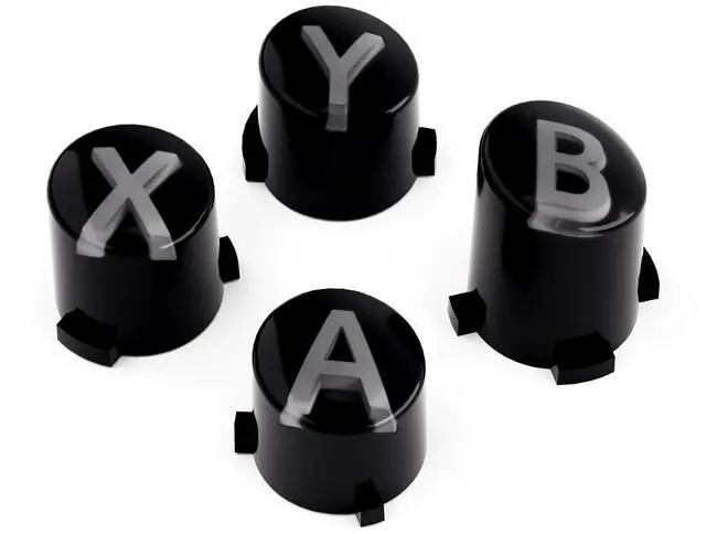 Alt view image 4 of 7 - ABXY Buttons for Xbox Series X & S Controller, Three-Tone Black & Clear with Classic Gray Classic Symbols Replacement Action Button for Xbox One S/X, Elite Series 2 & 1 Wireless Controller @