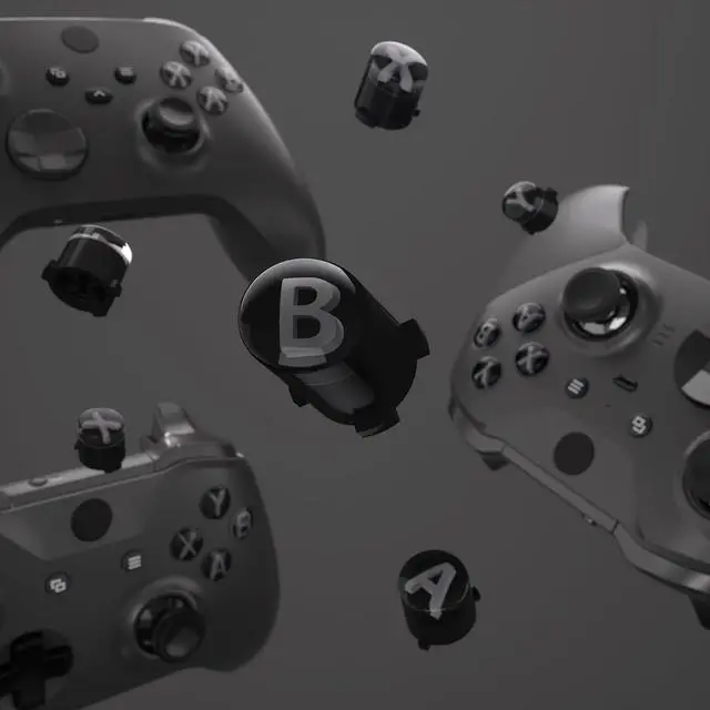 Alt view image 5 of 7 - ABXY Buttons for Xbox Series X & S Controller, Three-Tone Black & Clear with Classic Gray Classic Symbols Replacement Action Button for Xbox One S/X, Elite Series 2 & 1 Wireless Controller @