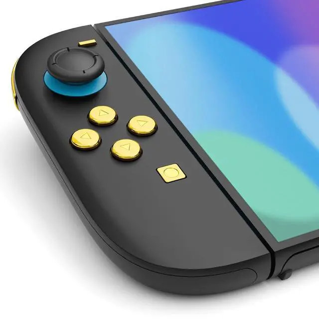 Alt view image 6 of 7 - DIY Replacement Full Set Buttons for Joycon 2, Custom ABXY Direction Keys Dpad + - C Home Capture Release L R ZR ZL Trigger Buttons for Nintendo Switch 2 Controller - Chrome Gold @