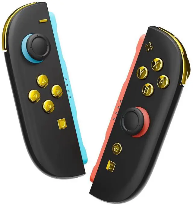 Alt view image 7 of 7 - DIY Replacement Full Set Buttons for Joycon 2, Custom ABXY Direction Keys Dpad + - C Home Capture Release L R ZR ZL Trigger Buttons for Nintendo Switch 2 Controller - Chrome Gold @