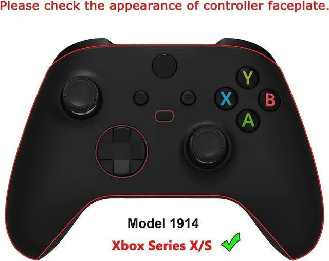Alt view image 2 of 7 - White & Gray Performance Rubberized Grips Replacement Back Panels for Xbox Series X/S Controller, Non-Slip Diamond Texture Side Rails Handles for Xbox Core - Controller NOT Included @