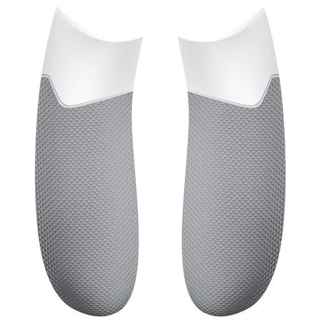 Alt view image 6 of 7 - White & Gray Performance Rubberized Grips Replacement Back Panels for Xbox Series X/S Controller, Non-Slip Diamond Texture Side Rails Handles for Xbox Core - Controller NOT Included @