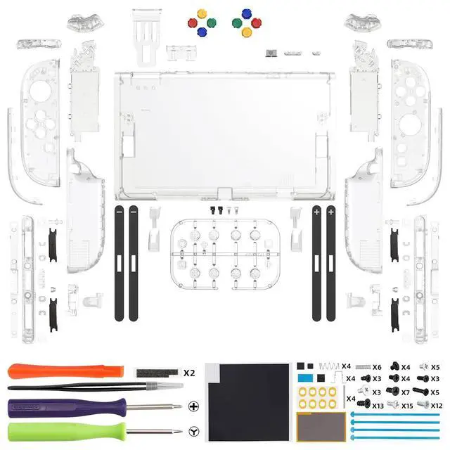 Alt view image 2 of 7 - DIY Replacement Shell Buttons for Nintendo Switch 2, Full Set Rear Back Plate Controller Housing with Buttons for Switch 2 Handheld Console & Joycon 2 - Deluxe Version-Glow in Dark-Green @