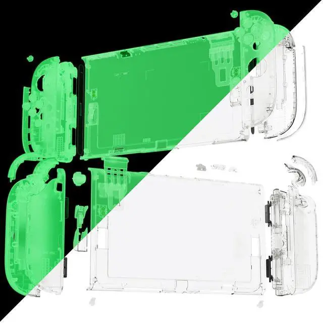 Alt view image 4 of 7 - DIY Replacement Shell Buttons for Nintendo Switch 2, Full Set Rear Back Plate Controller Housing with Buttons for Switch 2 Handheld Console & Joycon 2 - Deluxe Version-Glow in Dark-Green @