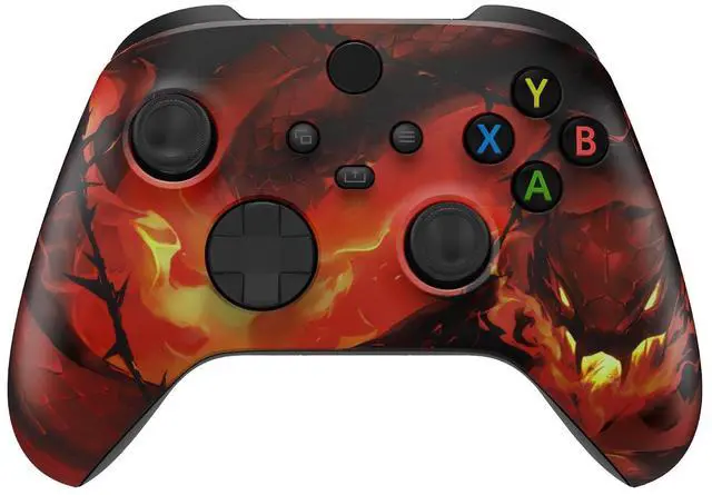 Main image of Custom Shell for Xbox Series X & S Controller - Revitalize Your Game - Purgatory Fire Serpent Replacement Accessories Front Housing Cover for Xbox Core Controller - No Control @