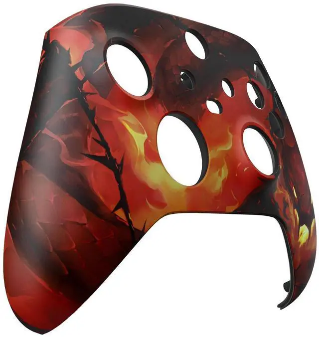 Alt view image 4 of 7 - Custom Shell for Xbox Series X & S Controller - Revitalize Your Game - Purgatory Fire Serpent Replacement Accessories Front Housing Cover for Xbox Core Controller - No Control @