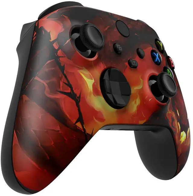 Alt view image 6 of 7 - Custom Shell for Xbox Series X & S Controller - Revitalize Your Game - Purgatory Fire Serpent Replacement Accessories Front Housing Cover for Xbox Core Controller - No Control @